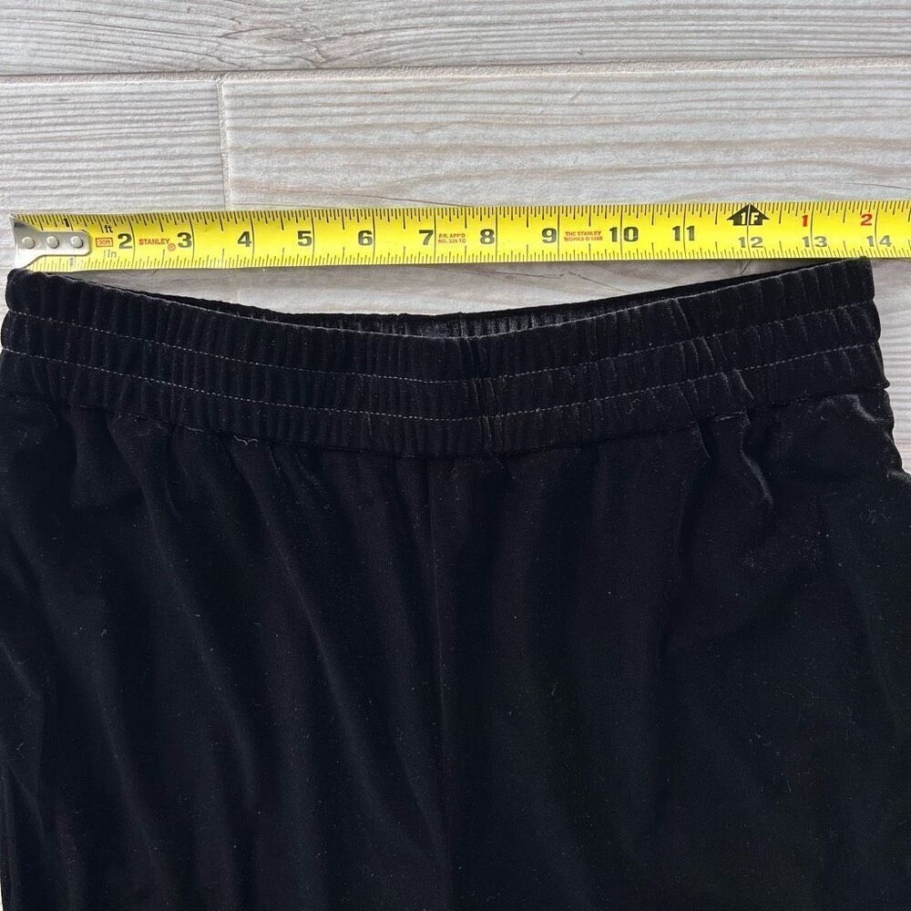 Seek‎ The Label Womens Black Elastic Waist Pull On Velvet Jogger Pants Medium - Picture 4 of 9